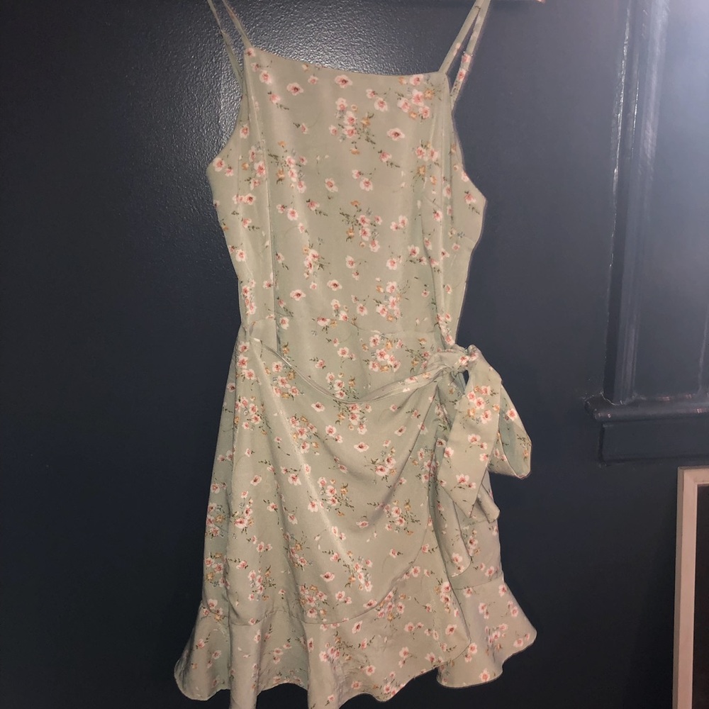 Blue floral dress